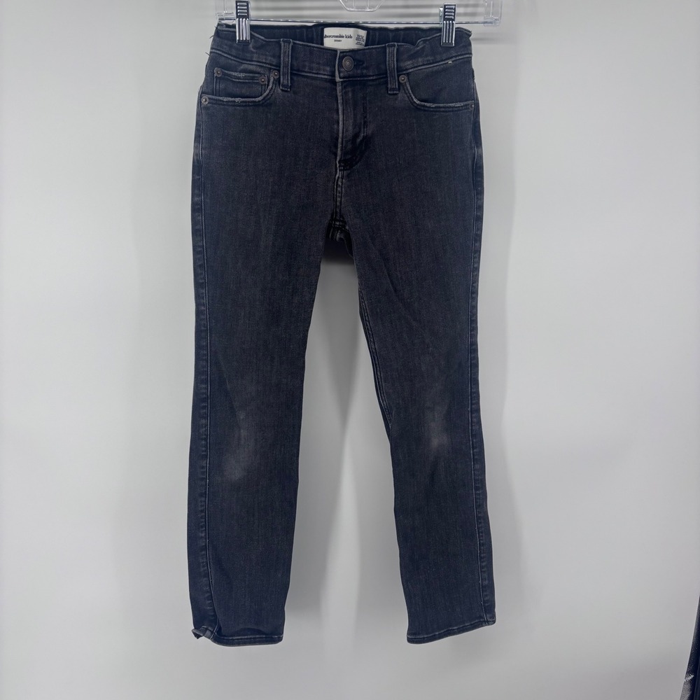 Abercrombie Kids Black Wash Skinny Jeans Adjustable Waistband Size 11/12 Regular